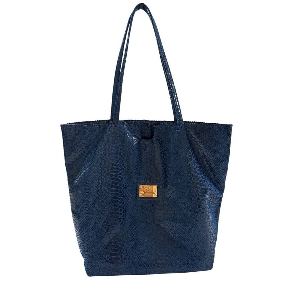Anteprima Nueva Blue Snake Skin Print Shoulder Bag